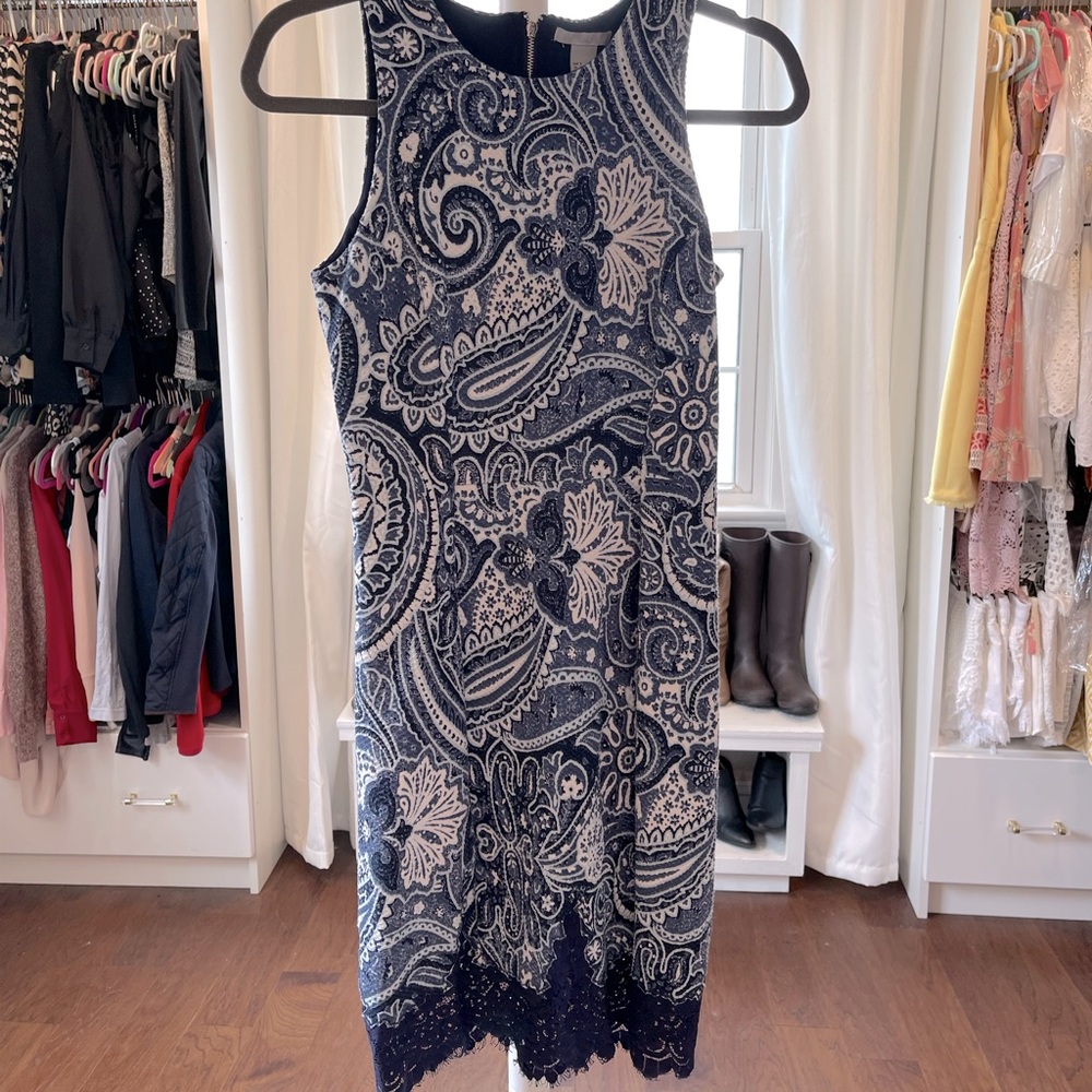 Cute lace and paisley blue dress!
